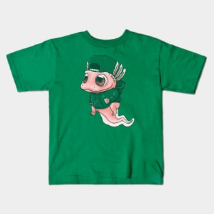 Axolotl in a hoodie Kids T-Shirt